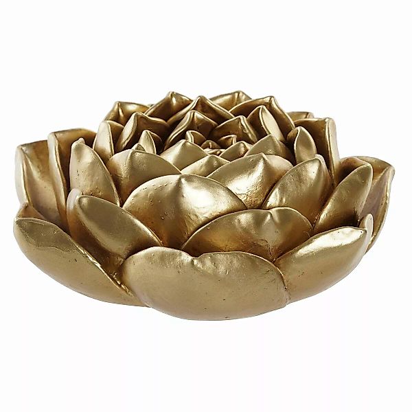 Deko-figur Dkd Home Decor Blume Golden Harz (18 X 18,5 X 7,2 Cm) günstig online kaufen