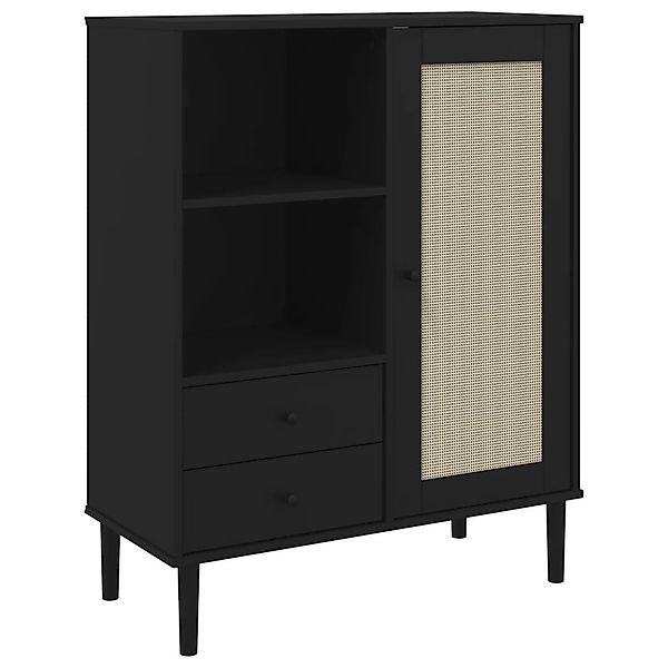 vidaXL Highboard Highboard SENJA Rattan-Optik Schwarz günstig online kaufen