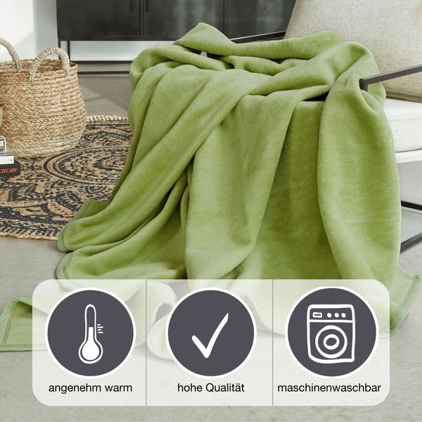IBENA Wohndecke "Luxus" verschiedene Größen, unifarbenes Design, Kuscheldec günstig online kaufen