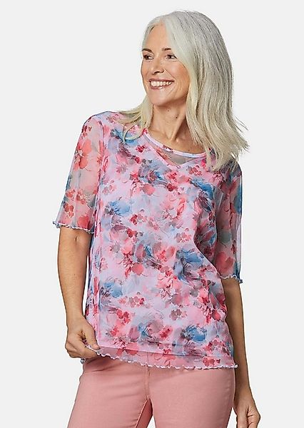 GOLDNER Kurzarmbluse Druckbluse aus herrlich weichem Mesh günstig online kaufen