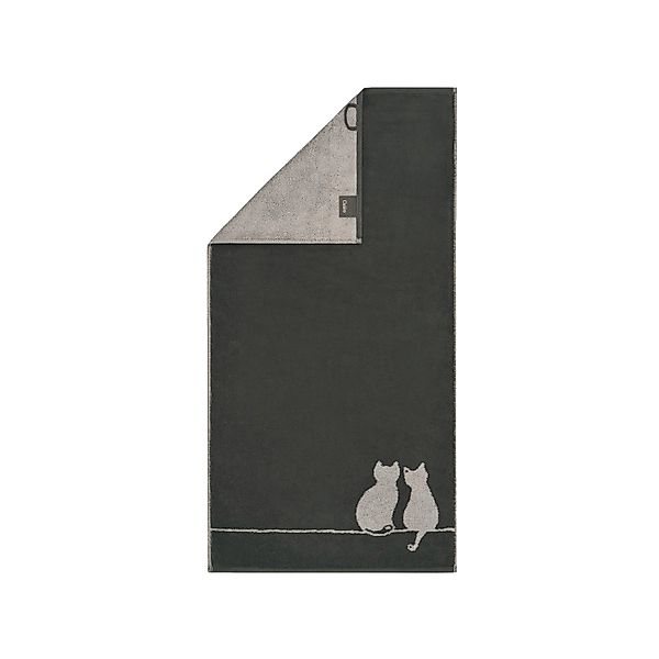 Cawö Handtücher CUTE CATS EDITION You & Me 6263 - Farbe: basalt/platin - 77 günstig online kaufen