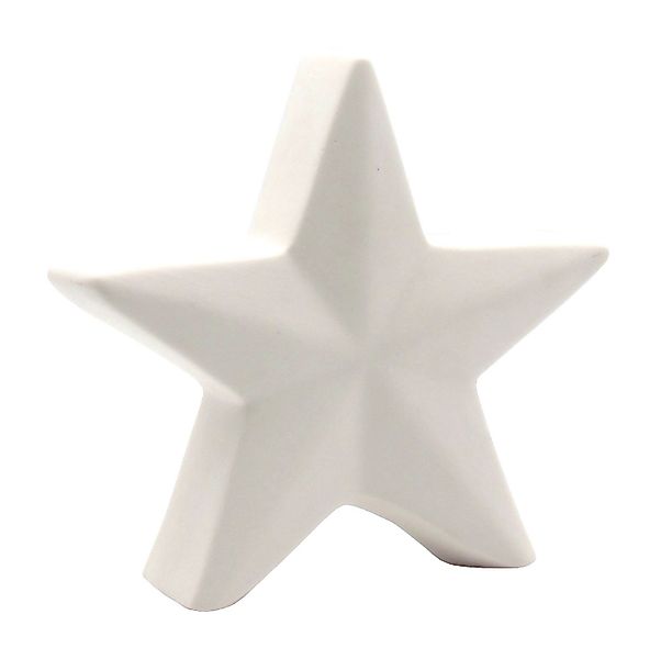 steinwohn Weihnachtsfigur LED Porzellan Weihnachtsstern Weiß 20x19 cm, Warm günstig online kaufen