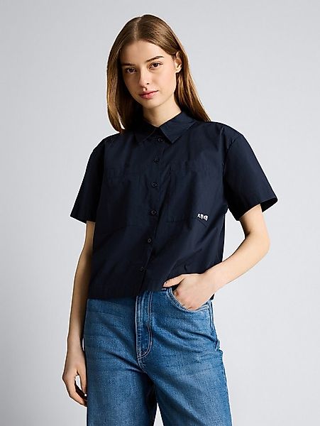 TOM TAILOR Denim Kurzarmbluse Blusen & Shirts Boxy Fit Bluse aus Baumwolle günstig online kaufen