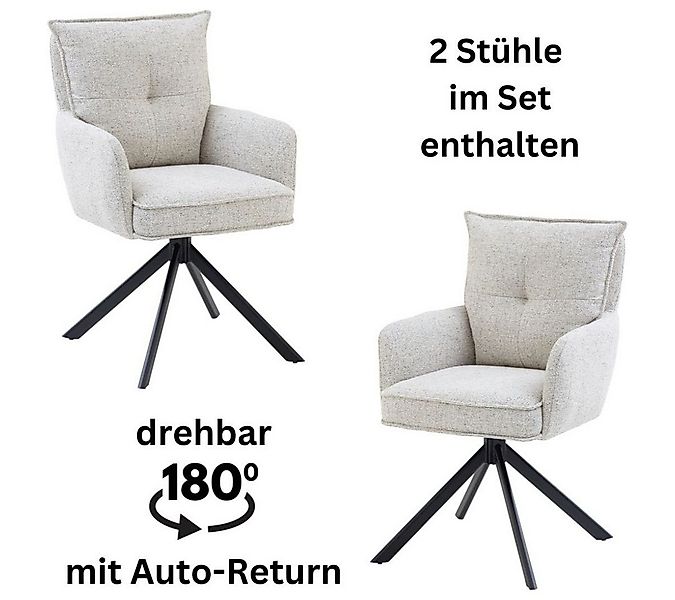 Stolkom Sp.z.o.o. Armlehnstuhl Sofia young (Set, 2 St), 180 grad drehbar mi günstig online kaufen