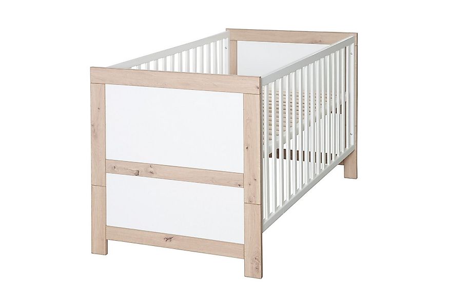 roba® Babybett Malo 70 x 140 cm Liegefläche, aus Holz - Weiß lackiert & Art günstig online kaufen