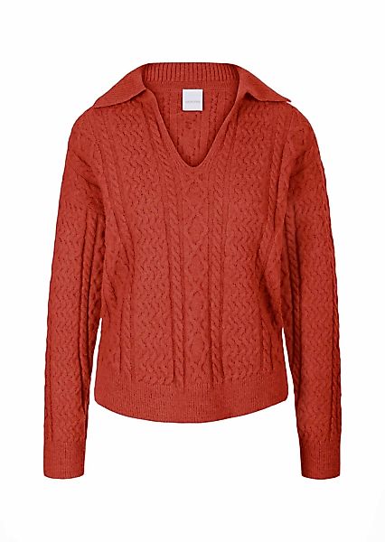 MADELEINE Longpullover "Pullover Zopfpullover mit V-Ausschnitt" günstig online kaufen