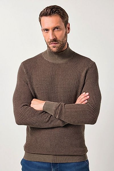 JP1880 Rundhalspullover Rollkragen-Pullover Strukturstrick günstig online kaufen