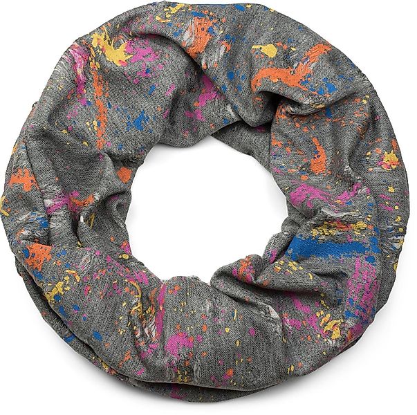 styleBREAKER Loop Loop mit Farbklecksen im günstig online kaufen