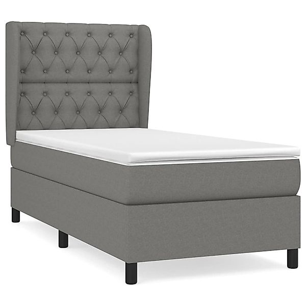 vidaXL Boxspringbett mit Matratze Dunkelgrau 80x200 cm Stoff1378108 günstig online kaufen