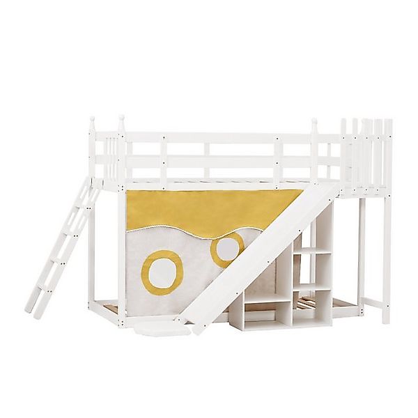 SOFTWEARY Etagenbett mit 2 Liegeflächen und Lattenrost, 90x200 cm, Kinderbe günstig online kaufen