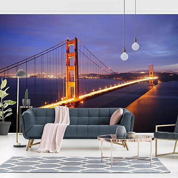 Fototapete Golden Gate Bridge bei Nacht günstig online kaufen