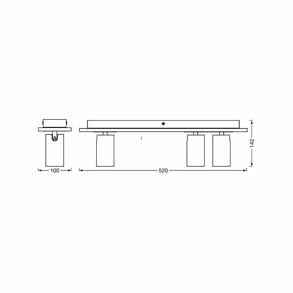 OSRAM Deckenstrahler MERCURY, weiß, 3 Spots GU10-LED 927 dim günstig online kaufen