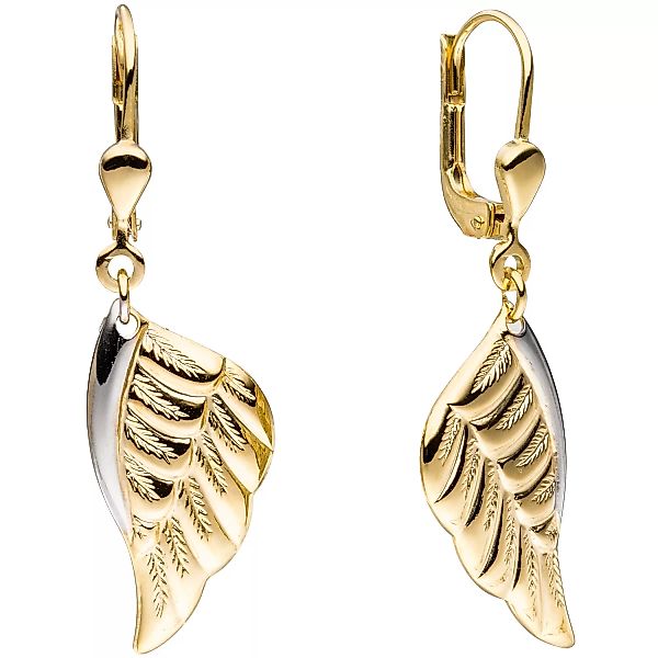 Ohrhänger Flügel Engelsflügel 333 Gold Gelbgold Bicolor Ohrringe Boutons günstig online kaufen