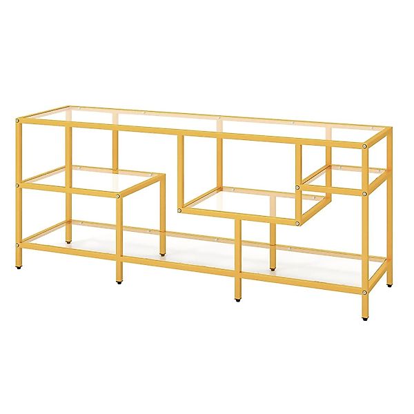 Costway TV-Schrank Fernsehtisch Gold 147 x 40 x 62 cm günstig online kaufen