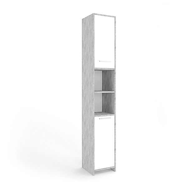 Vicco Hochschrank Kiko, Beton/Weiß, 30 x günstig online kaufen