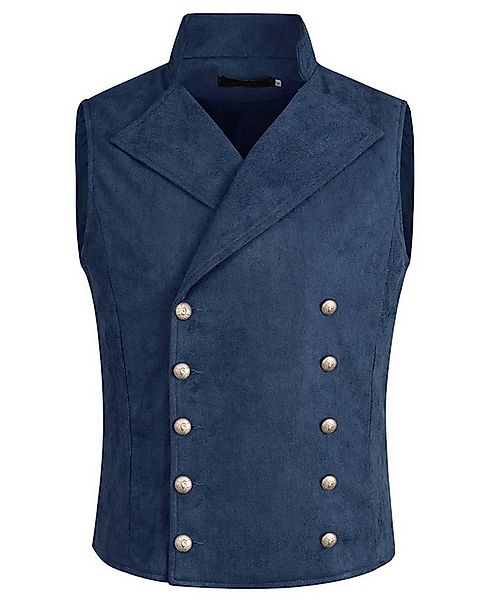 Allthemen Anzugweste Herren Zweireihig Weste mit Stehkragen günstig online kaufen