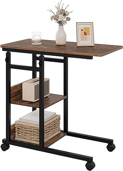 Woltu Beistelltisch, C-förmig höhenverstellbar, mit Rollen günstig online kaufen