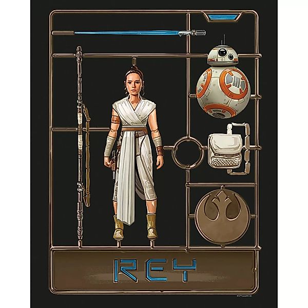 Komar Wandbild Star Wars Toy Rey 40 x 50 cm günstig online kaufen