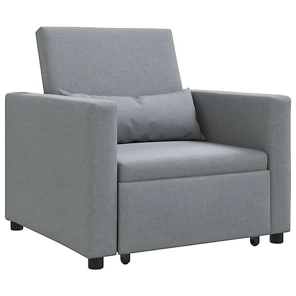 vidaXL Einzel-Schlafsofa mit Rädern Hellgrau 90 x 165 x 87 cm Stoff 4200268 günstig online kaufen