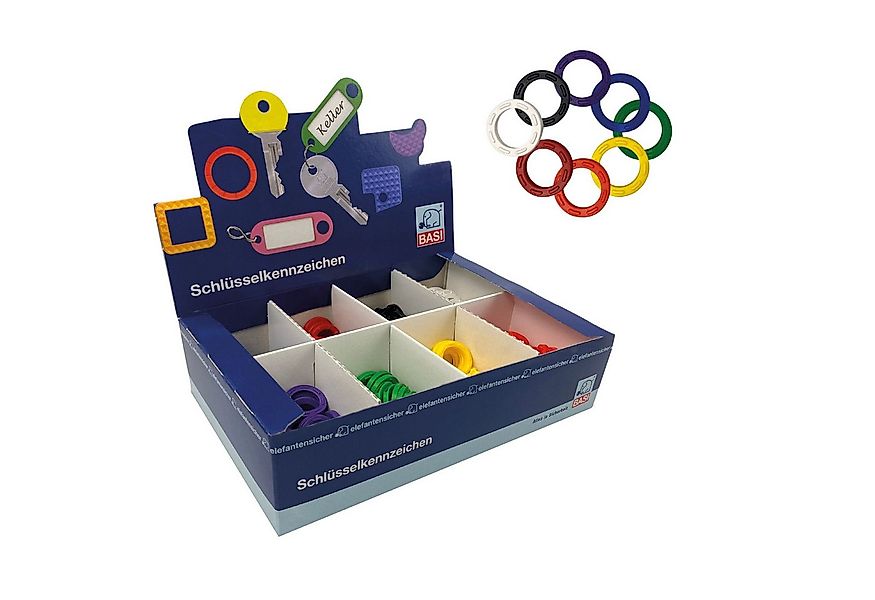 BASI Schlüsselanhänger Schlüsselkennringe (Packung), Standardfarben rund, 1 günstig online kaufen