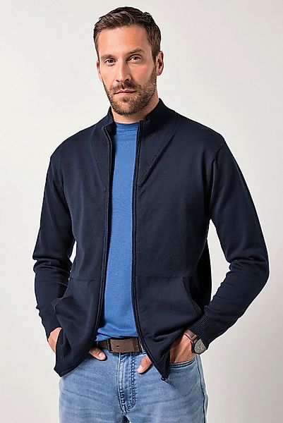 JP1880 Poloshirt Strickjacke Feinstrick Stehkragen Zipper günstig online kaufen