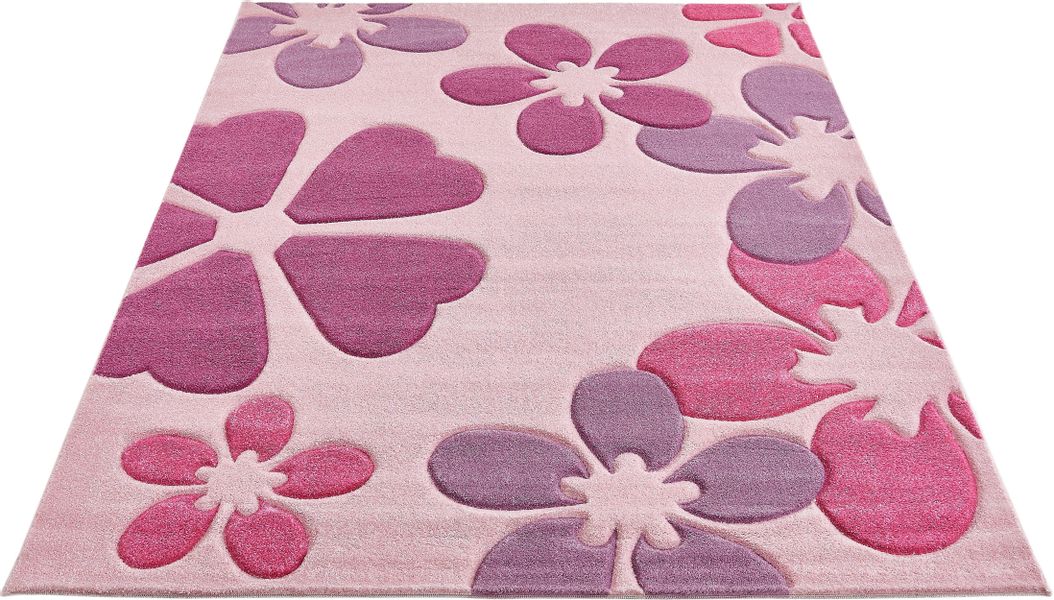 LUXOR living Kinderteppich "Flair" rechteckig 15 mm Höhe Kurzflor, Blumen D günstig online kaufen