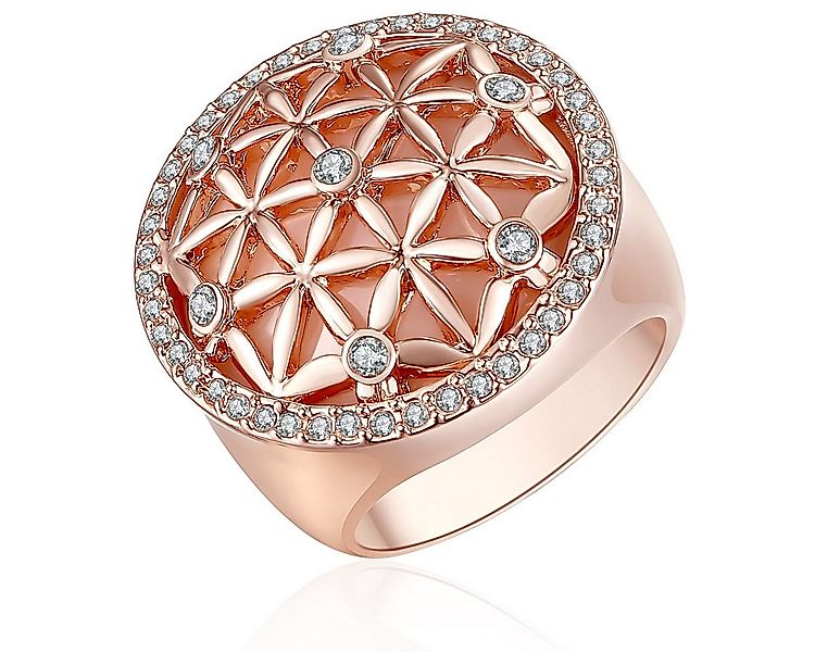 Lulu & Jane Fingerring roségold, verziert mit Kristallen von Swarovski® günstig online kaufen