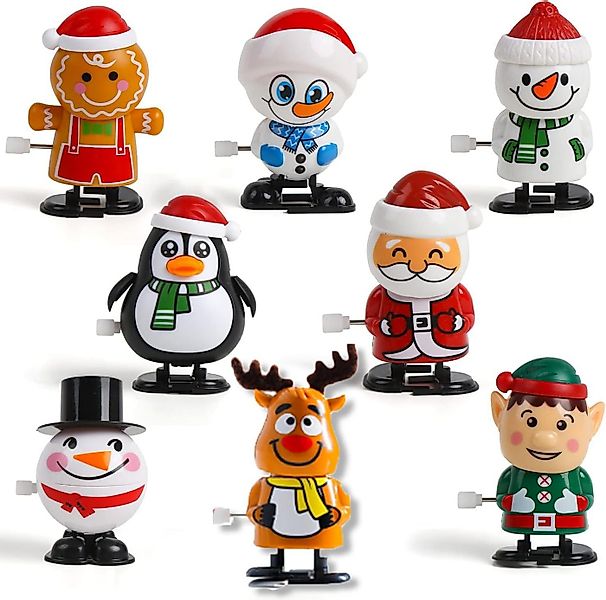 FOUORTUNATE-BEE Dekoobjekt 8 Stück Weihnachten Aufziehspielzeug Uhrwerkspie günstig online kaufen