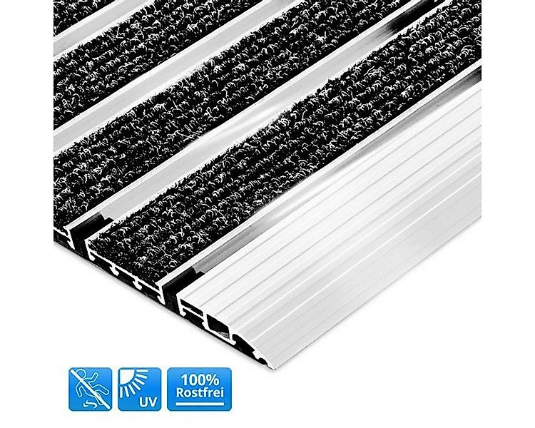 Karat Fußmatte Alu-Türmatte Modern Mat Aluprofile+Textil-Rips, Höhe: 12 mm, günstig online kaufen