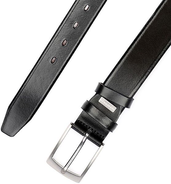 Profuomo Leder Gürtel Schwarz  - Größe 100 günstig online kaufen