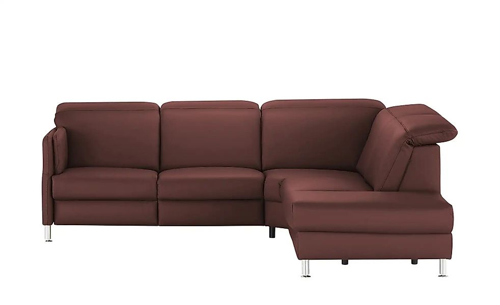 meinSofa Leder-Ecksofa  Leon ¦ rot ¦ Maße (cm): B: 259 H: 83 T: 236.0 Polst günstig online kaufen