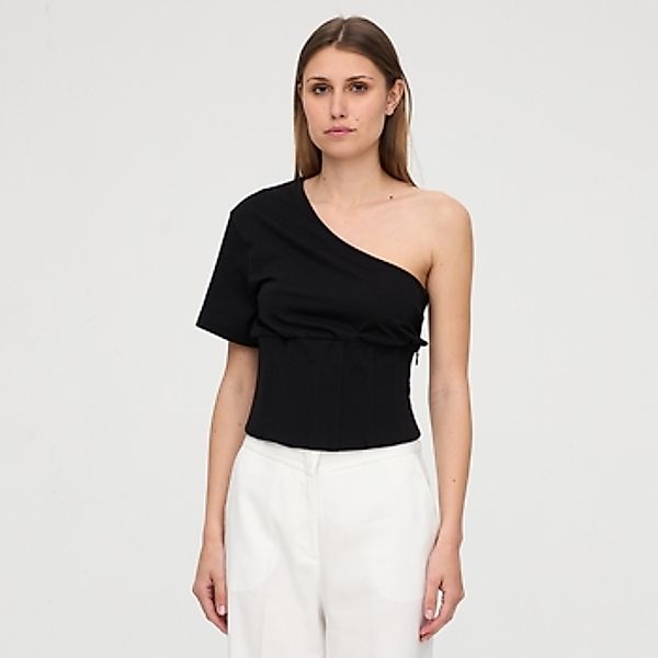 Federica Tosi  Blusen – Bustier-T-Shirt mit One-Shoulder-T-Shirt günstig online kaufen