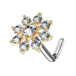 Taffstyle Nasenpiercing Nasenpiercing Stecker filigraner Kristall günstig online kaufen