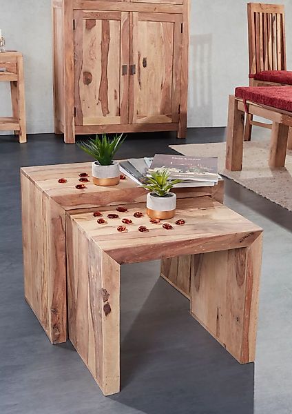 Gutmann Factory Satztisch »Inka«, aus massivem Sheesham Holz günstig online kaufen