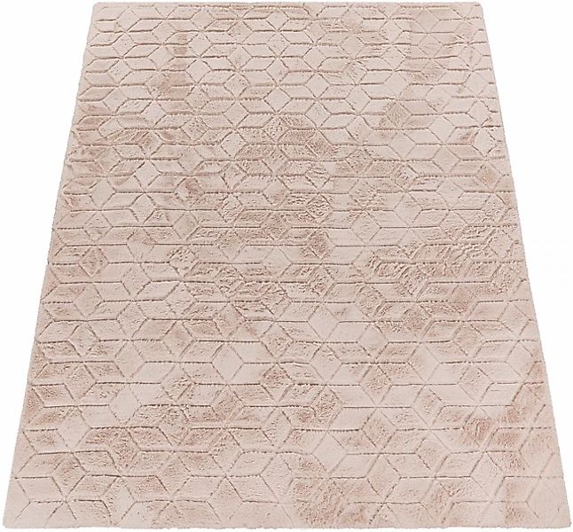 Paco Home Hochflor-Teppich »Arnheim 745« rechteckig 26 mm Höhe Uni Farben, günstig online kaufen