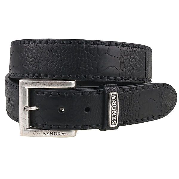 Sendra Boots Ledergürtel 1016-Pata Avestruz Negro günstig online kaufen
