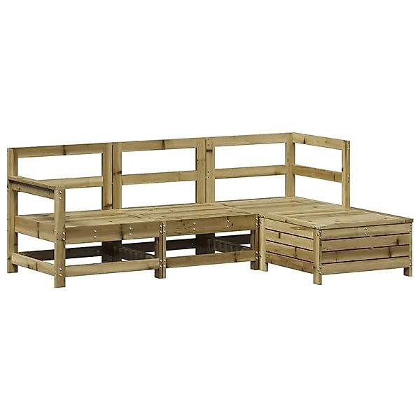 vidaXL 4-Tlg Garten-Sofagarnitur Kiefernholz Imprägniert 3250779 günstig online kaufen
