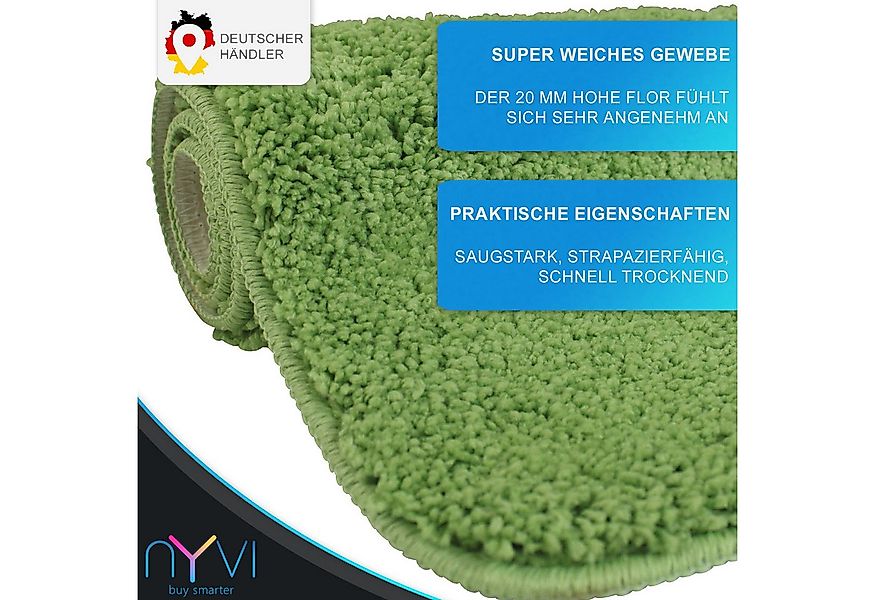 NYVI Badematte WC Vorleger ohne Ausschnitt NYVISpa Lasalle Grün Toiletten T günstig online kaufen