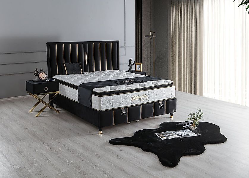 Villa Möbel Boxspringbett GOLDEN (Bett Set, günstig online kaufen