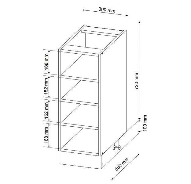 Vicco Unterschrank Fame-Line, Anthrazit/Anthrazit, 30 cm ohne Arbeitsplatte günstig online kaufen