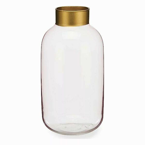 Vase Weich Rosa Golden Glas (14,5 X 29,5 X 14,5 Cm) günstig online kaufen