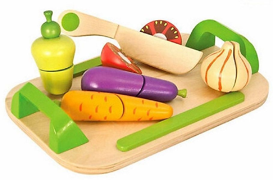 Eichhorn Spiellebensmittel Kaufladen Holz-Spielset 12-tlg. Schneideobst Gem günstig online kaufen