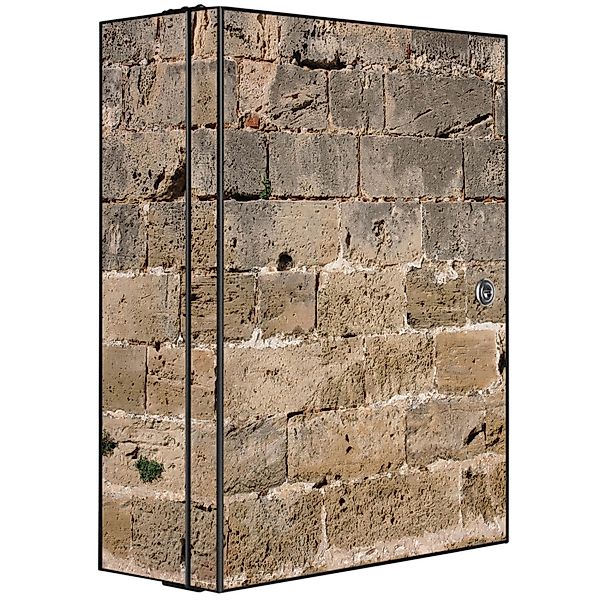 Banjado XXL Medizinschrank Abschliessbar 35x46x15cm Arzneischrank Anthrazit günstig online kaufen