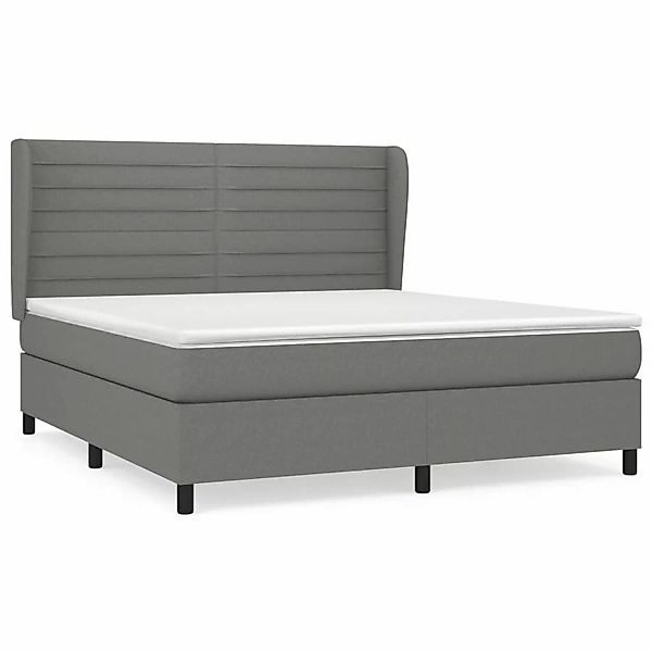 vidaXL Boxspringbett mit Matratze Dunkelgrau 180x200 cm Stoff1372553 günstig online kaufen