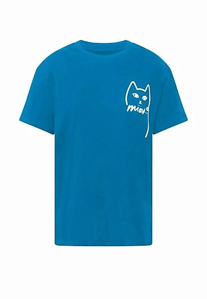 Mavi T-Shirt T-Shirt mit Katzen Aufdruck Basic Oberteil M1610225 (1-tlg) 54 günstig online kaufen