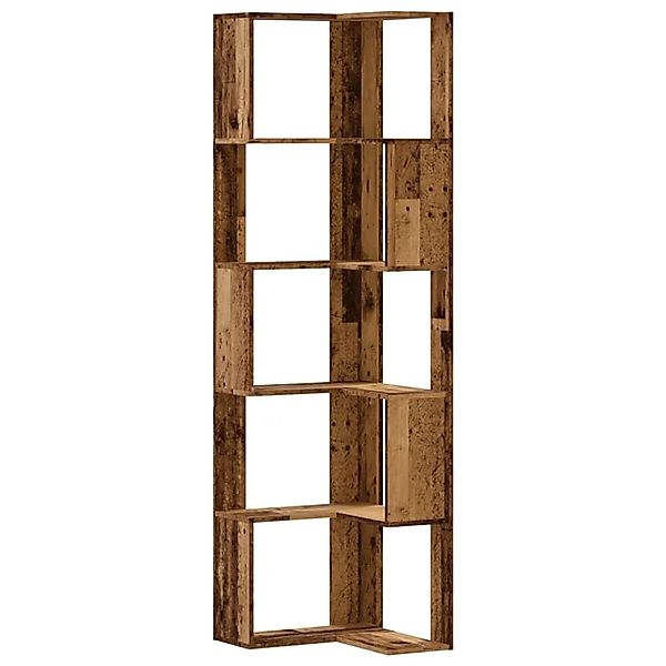 vidaXL Eck-Bücherregal 5 Böden Altholz-Optik 50x50x179cm Holzwerkstoff 8525 günstig online kaufen