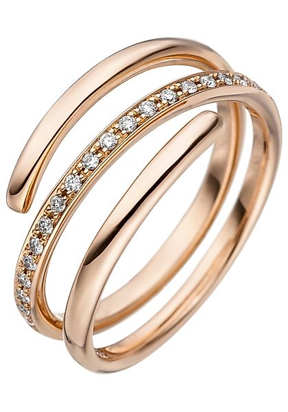 JOBO Diamantring, 585 Roségold mit 20 günstig online kaufen