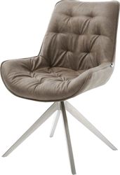 DELIFE Polsterstuhl Taimi-Flex, Kreuzgestell breit Edelstahl günstig online kaufen