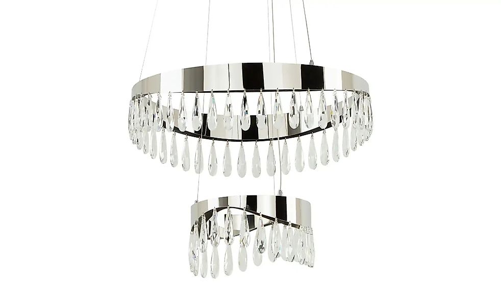 KHG LED-Kristall-Pendelleuchte  chrom   ¦ silber ¦ Maße (cm): H: 150  Ø: 50 günstig online kaufen