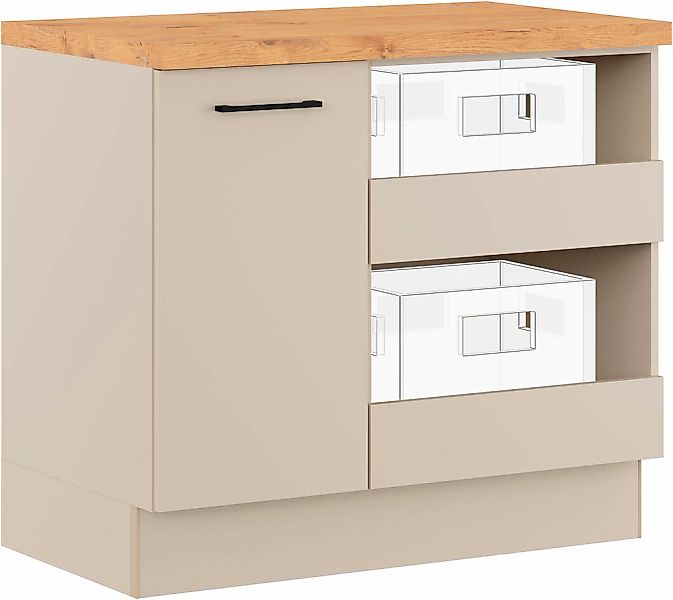 IMPULS KÜCHEN Mehrzweckschrank-Set "Warschau" Unterschrank mit Abfallsammle günstig online kaufen